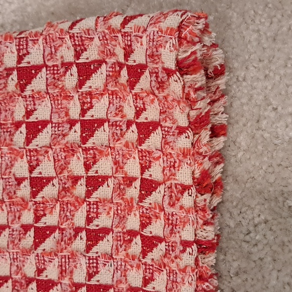 Ann Taylor Red/Pink Fringe Tweed A-line Skirt - Picture 7 of 11